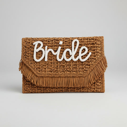 Bride Clutch als Braut Accessoire für Honeymoon, Flitterwochen und Bridal Shower