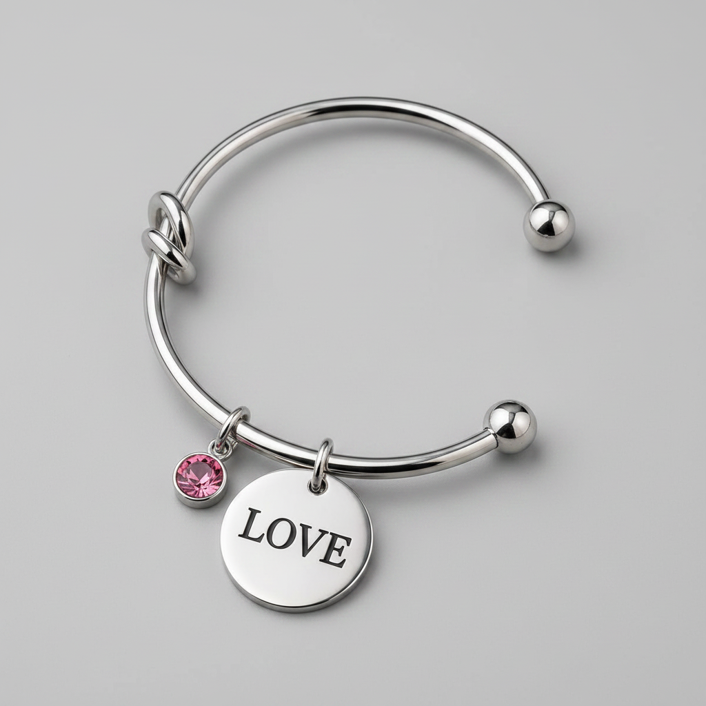 Bridesmaid Armband mit LOVE Anhänger als Brautjungfern Geschenk für Hochzeit und JGA