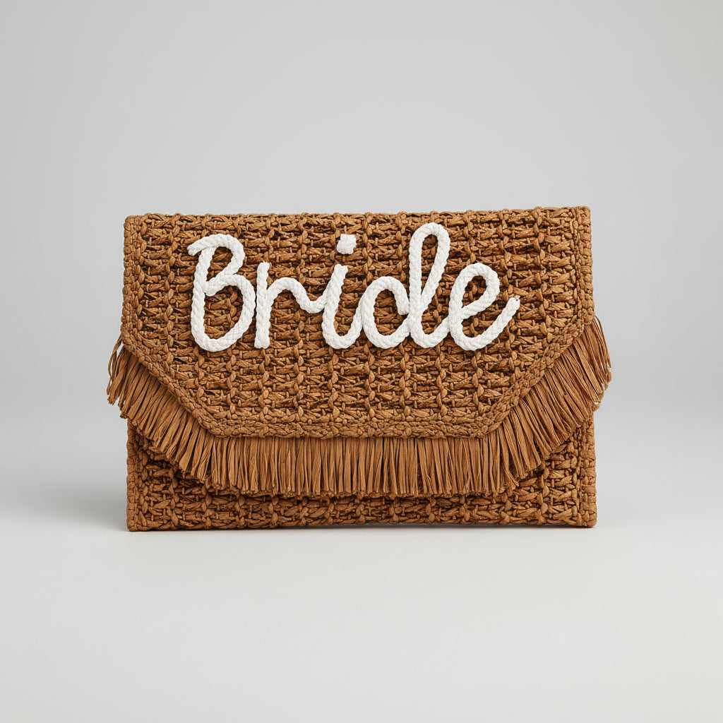 Bride Clutch als Braut Accessoire für Honeymoon, Flitterwochen und Bridal Shower